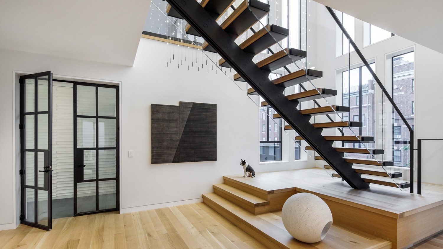 Explore a chic, monochrome penthouse