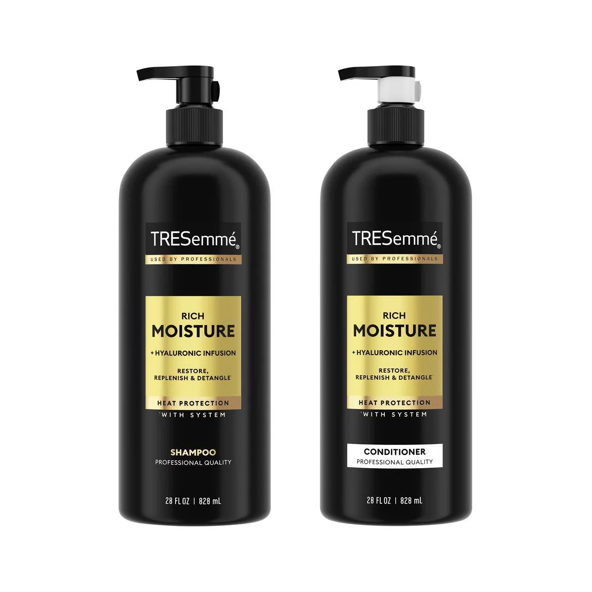 Tresemme Rich Moisture Shampoo and Conditioner Rich Moisture 2 Ct for Dry Hair Formulated With Vitamin E and Biotin - 28oz