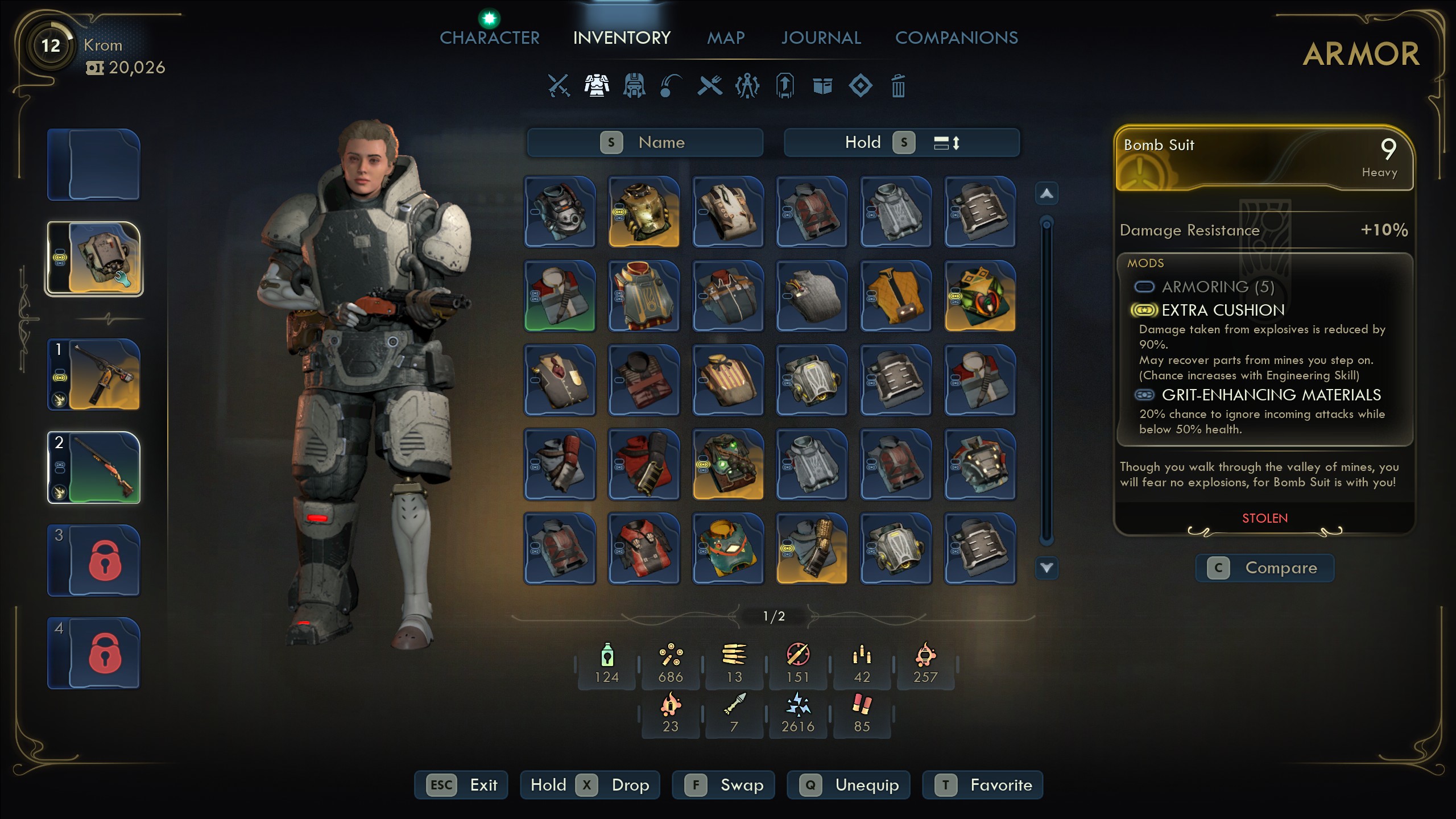 Outer Worlds 2 best armor - Bomb Suit