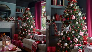 Candy cane Christmas tree theme