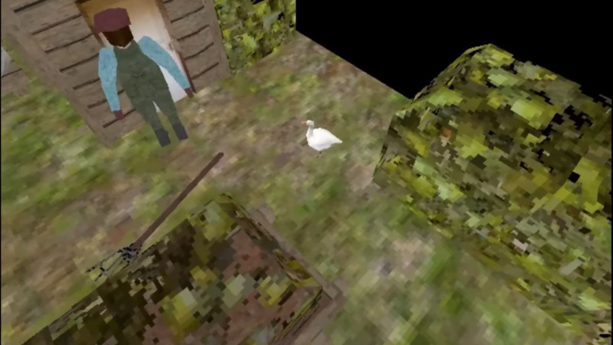 Untitled Goose Game demade in PS1-era graphics is honking brilliant