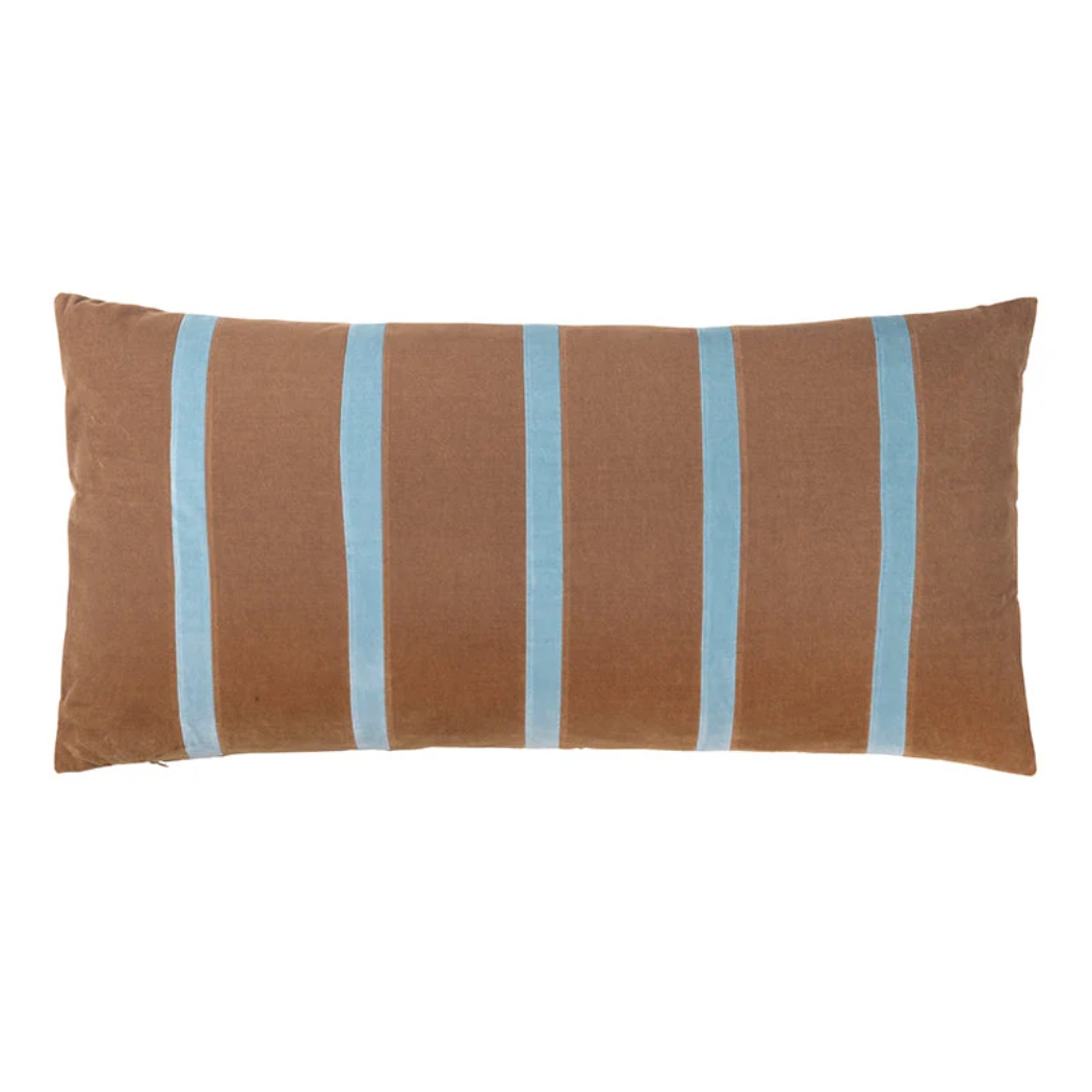 Pippa Throw Pillow - Camel/blue Dust