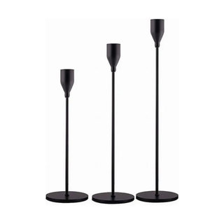 Black candle holders