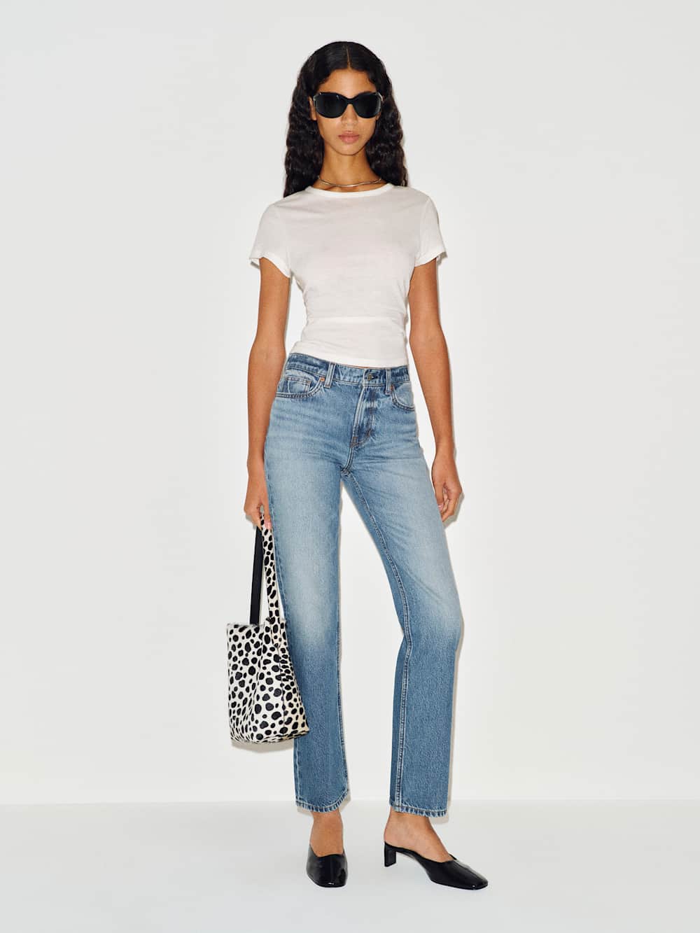 Leda Mid Rise Straight Jeans