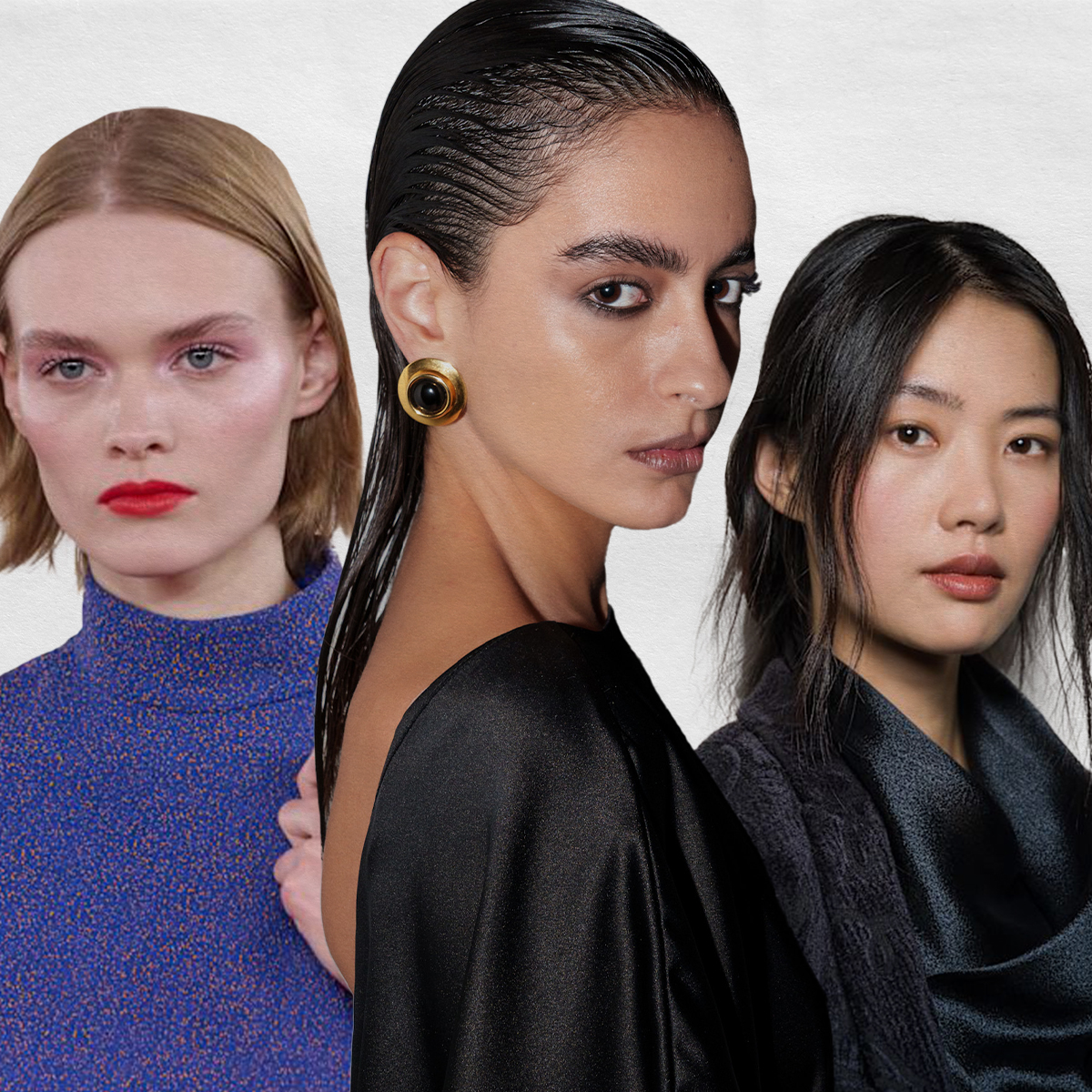 Fashion Month F/W '26 beauty collage