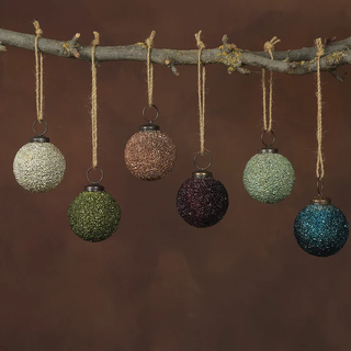 jewel-toned ornament set