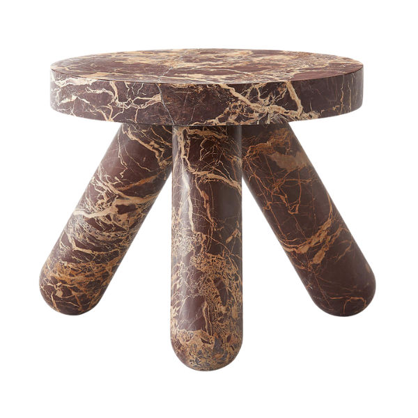 Jaxx Red Marble Side Table