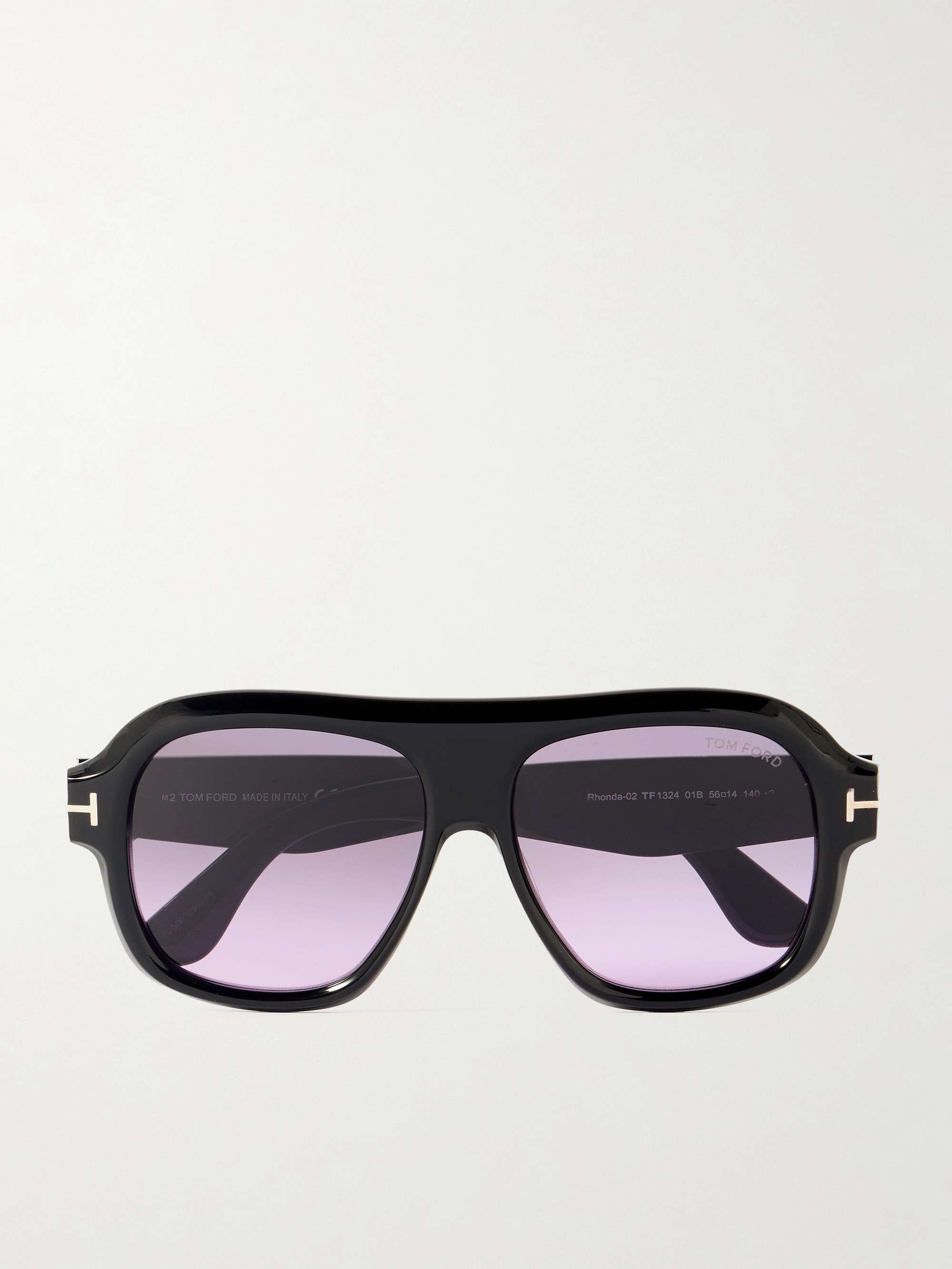 Rhonda Aviator-Style Acetate Sunglasses