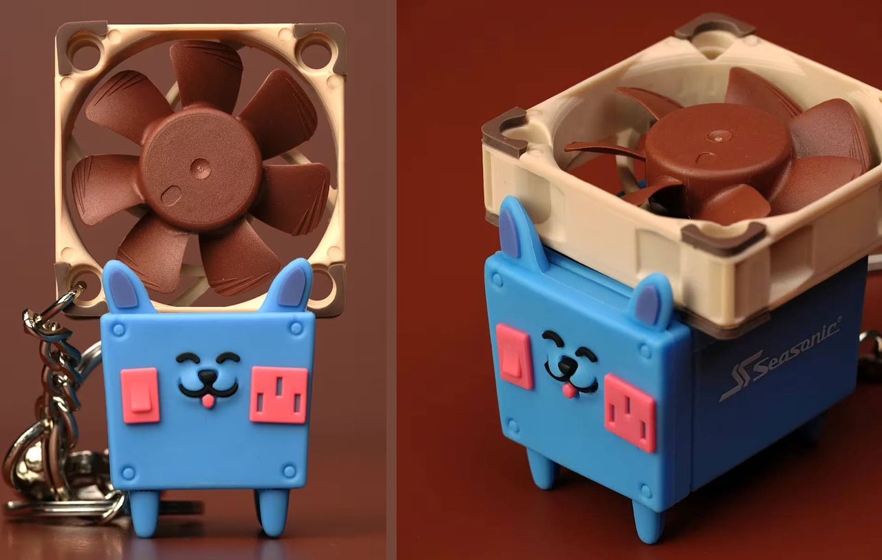 Seasonic x Noctua keychain trinkets