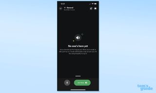 Screenshots of Discord on mobile, demonstrating the steps to join a Discord voice chat on PS5