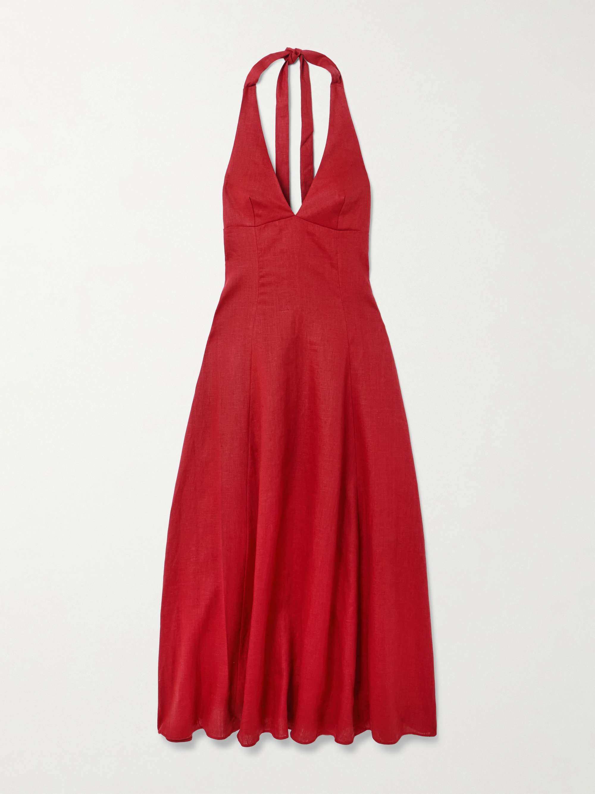 Marais Linen Halterneck Midi Dress