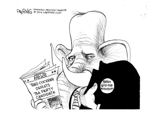 Political cartoon Thad Cochran