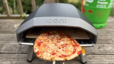 Pizza on a peel in the Ooni Koda 14 2nd Generation