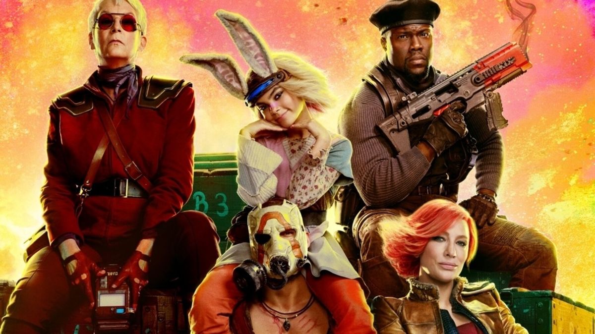 Borderlands movie main poster showing the cast.