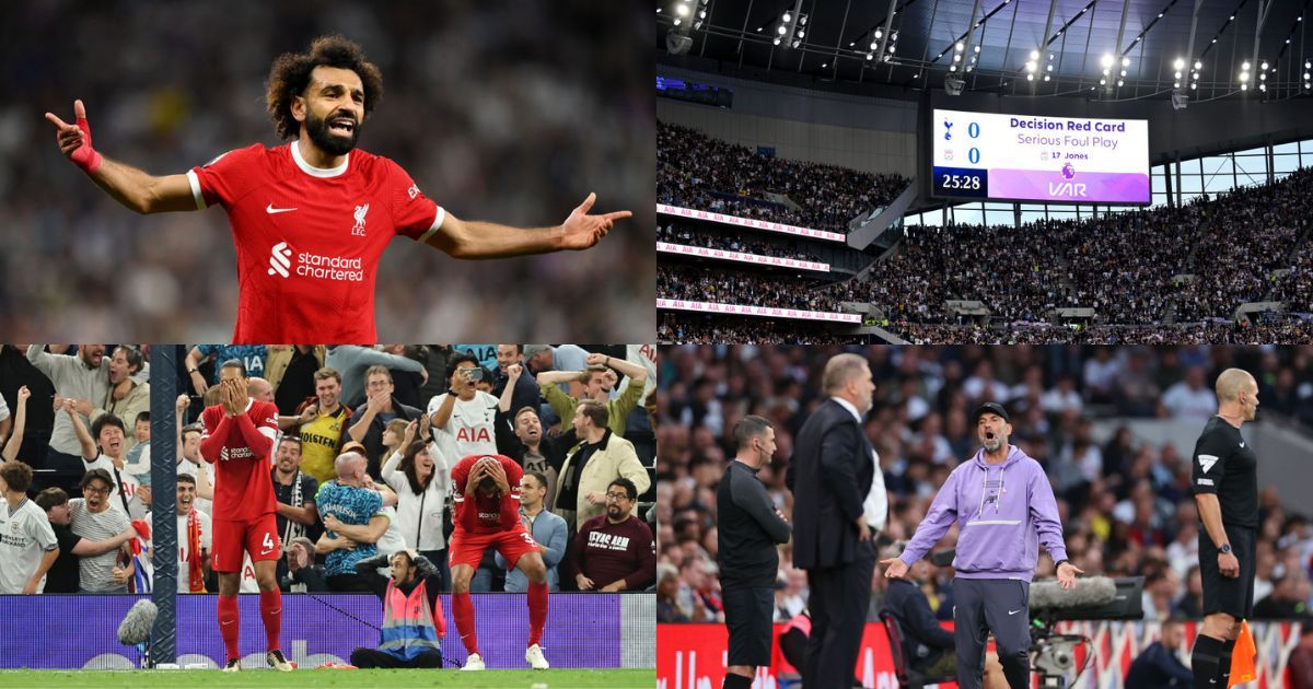 Salah, Klopp, Van Dijk, Matip all protest during Liverpool&#039;s 2-1 defeat at Tottenham