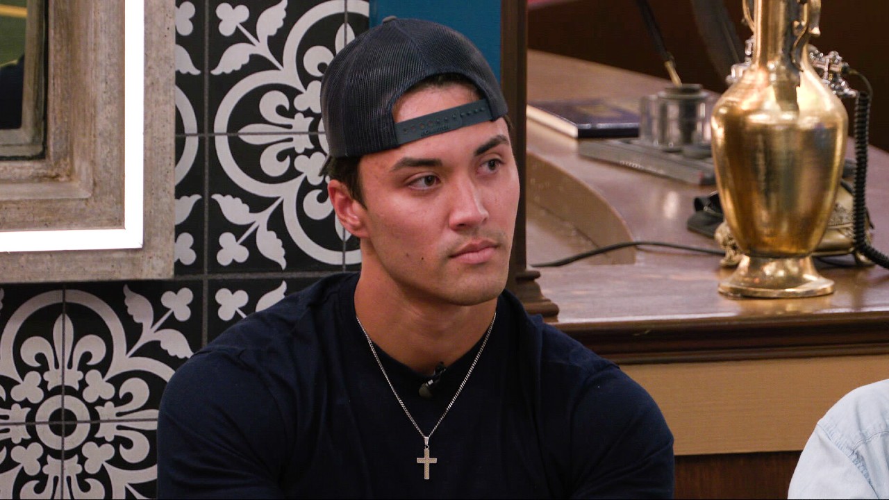 Zach Cornell looking upset he was nominated for eviction.