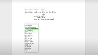 Final Draft 12 review: Screenshot of script-focusing interface