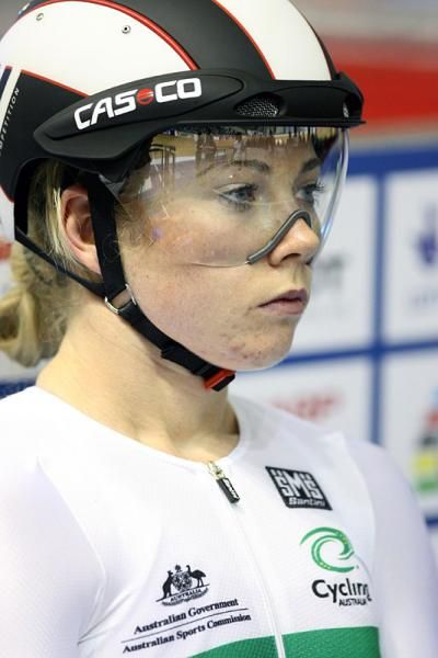 Kaarle McCulloch (Australia) prior to the start of her sprint qualification round.