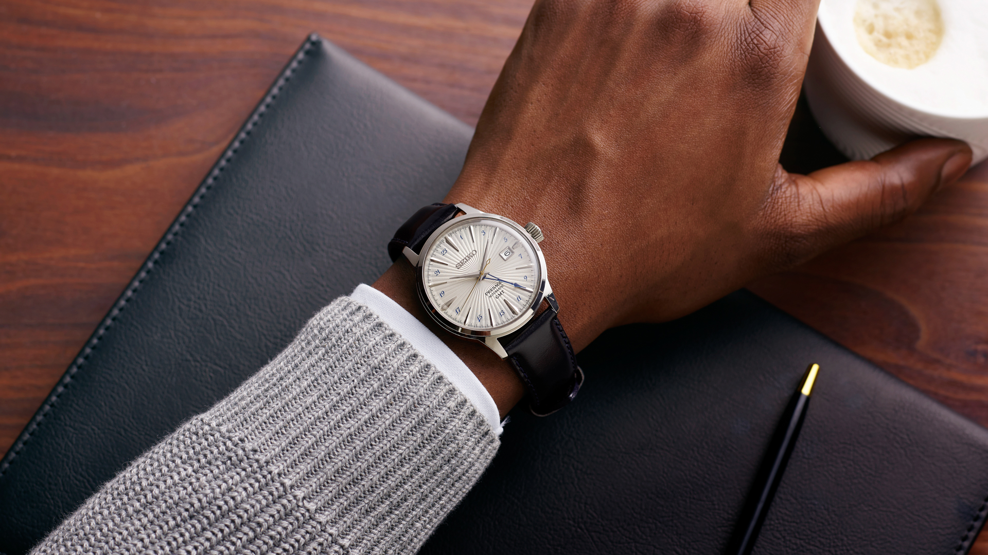 Seiko Presage Silver Bullet Cocktail Time GMT