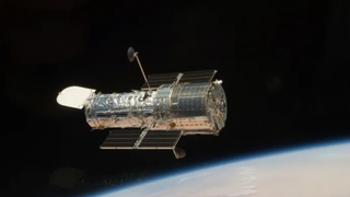 Hubble pictured from the space shuttle Atlantis (STS-125) in May 2009