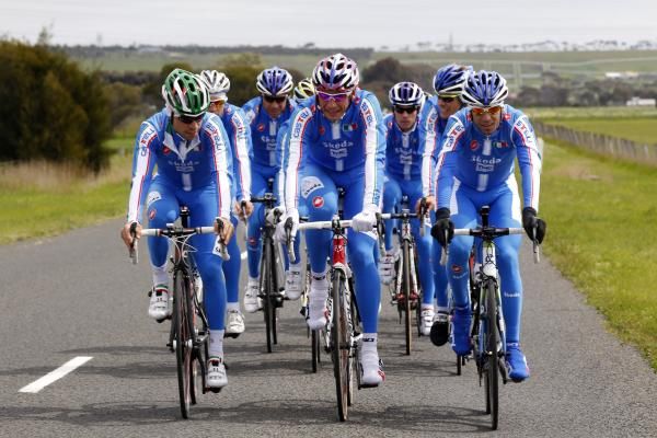 Giovanni Visconti, Filippo Pozzato and Vincenzo Nibali