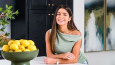 hannah ann sluss in her kitchen designed by Ourtageous Interiors