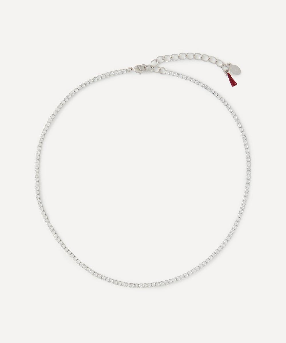 14ct Gold-Plated Vermeil Silver Everyday Diamond Tennis Necklace