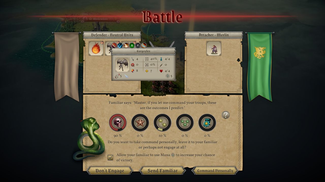 Master of Magic in-game overview.