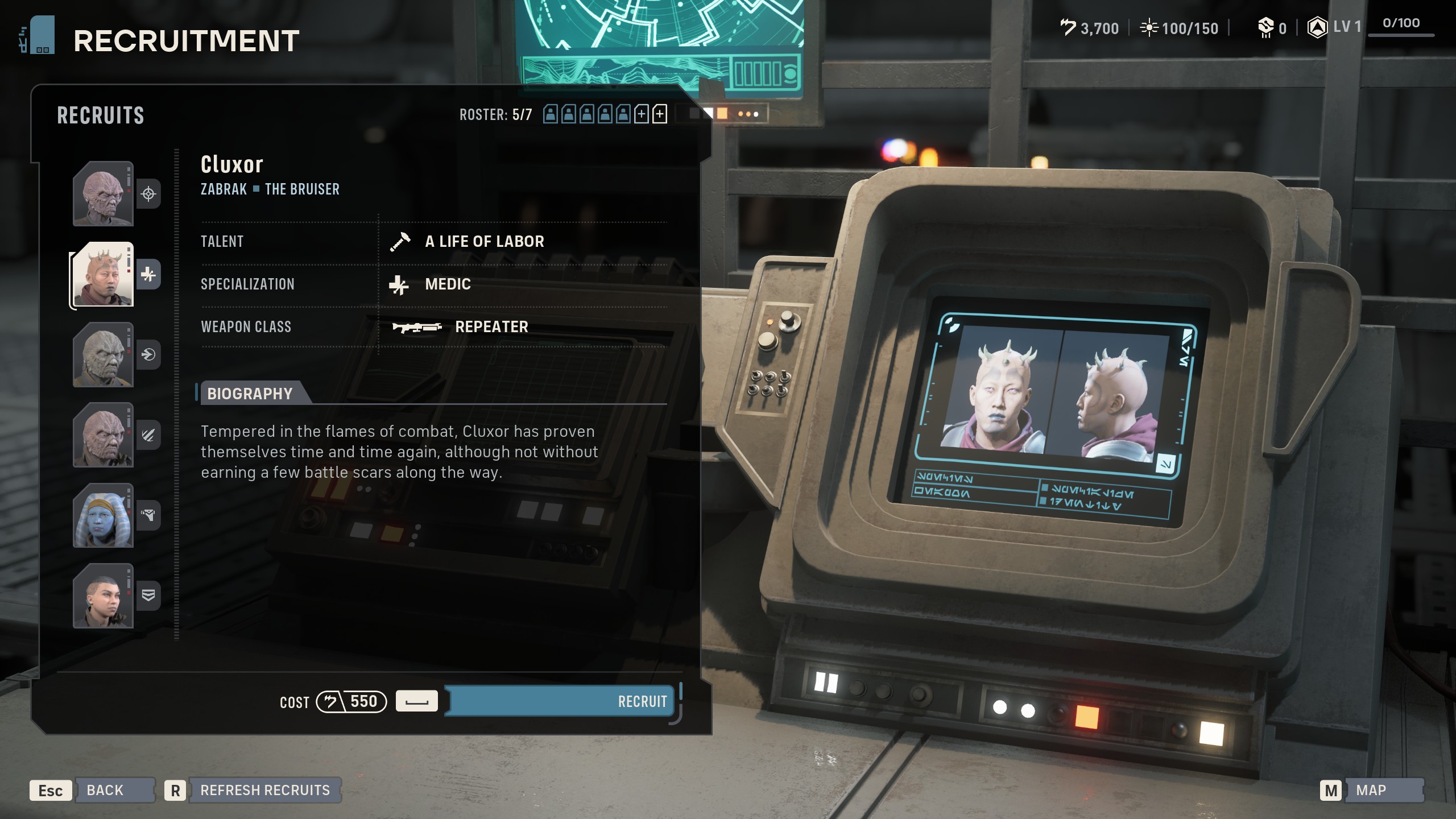Star Wars Zero Company best talents - Recruiting operators
