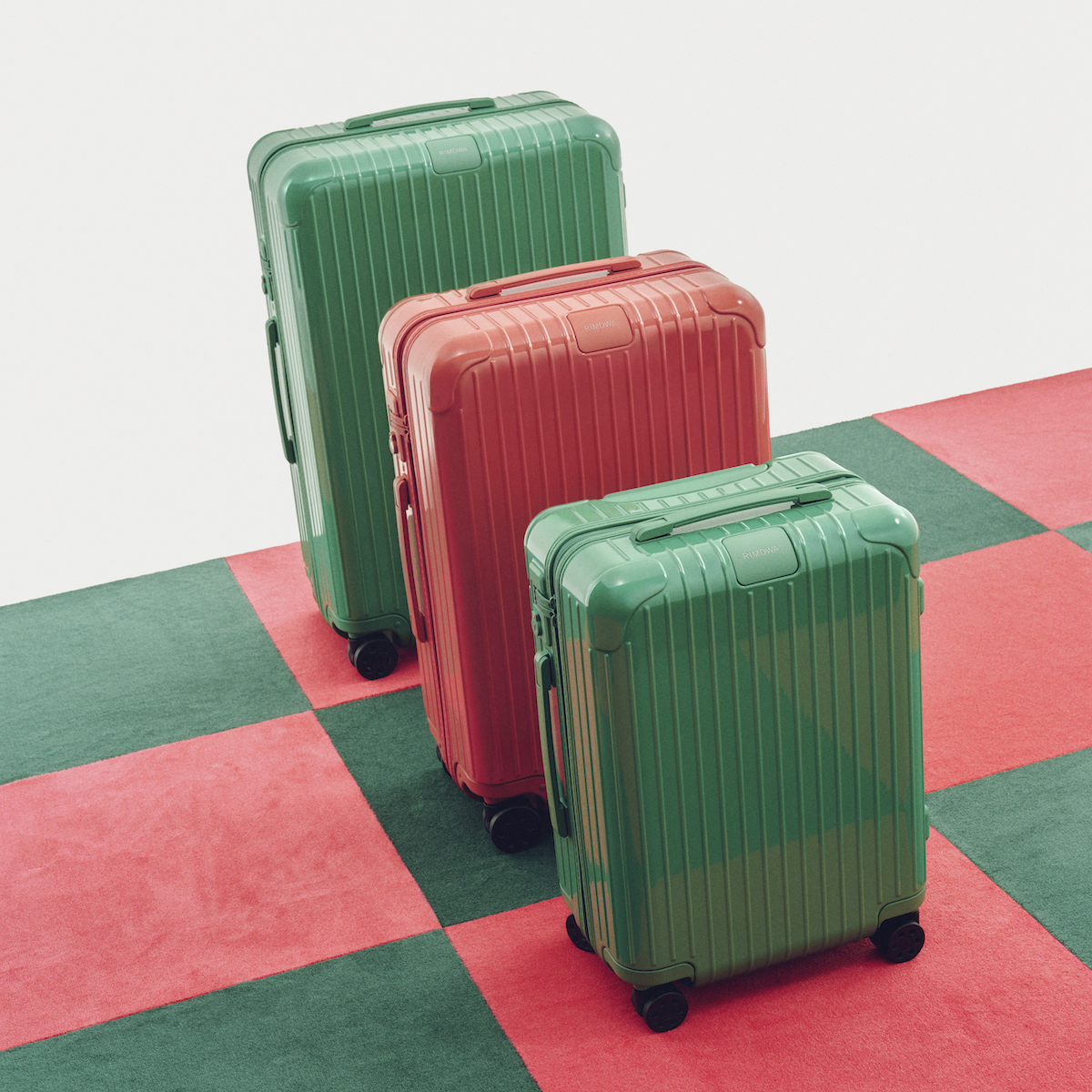 Rimowa Granada Verde green red suitcases