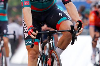 Sam Bennett of Ireland and Team Bora-Hansgrohe celebrates at finish line as stage winner during the 39th Vuelta a San Juan International 2023