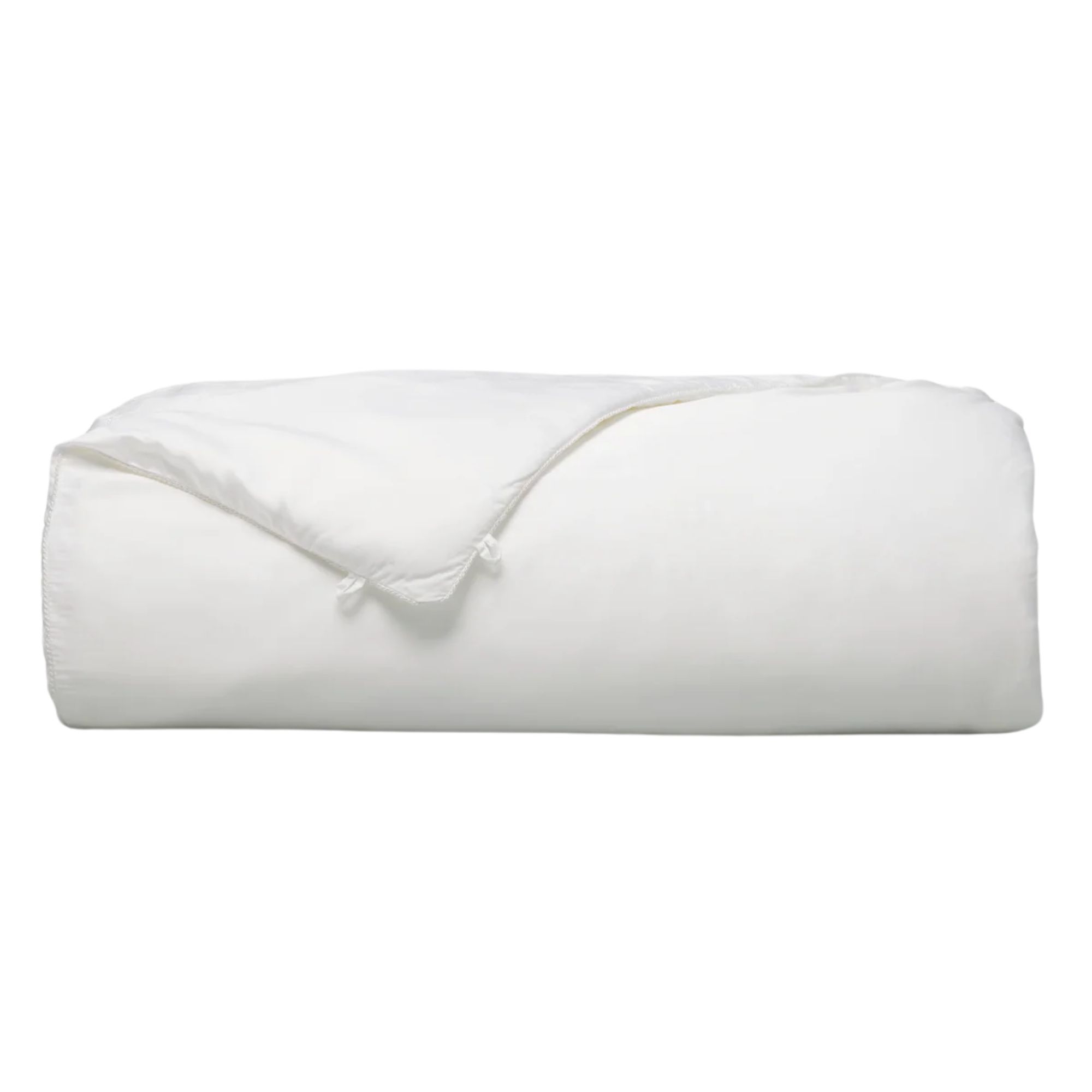White folded Cozy Earth silk comforter