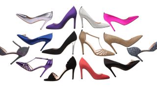 Purple, Pink, Carmine, Art, Basic pump, Violet, Illustration, Court shoe, Dancing shoe, Fashion design,