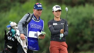 David Jones and Lydia Ko at the 2020 AIG Women's Open