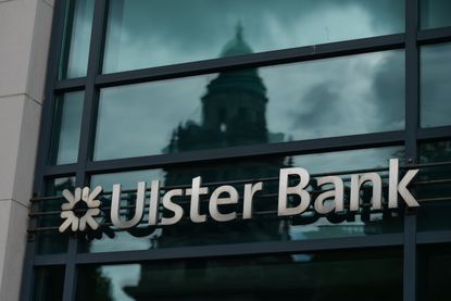 Ulster Bank logo seen in Belfast city center