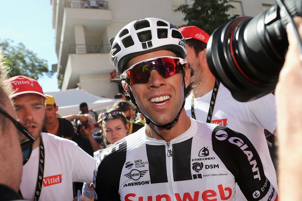 Michael Matthews after winning stage 14 at the Tour de France