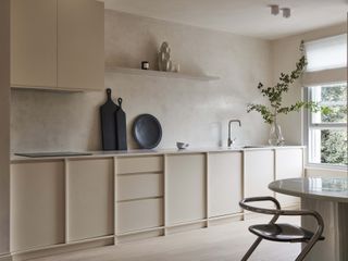 minimalist kitchen at Reighton road hosue in London