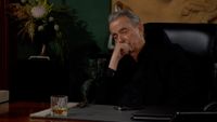 Eric Braeden as Victor in his office with a drink in The Young and the Restless