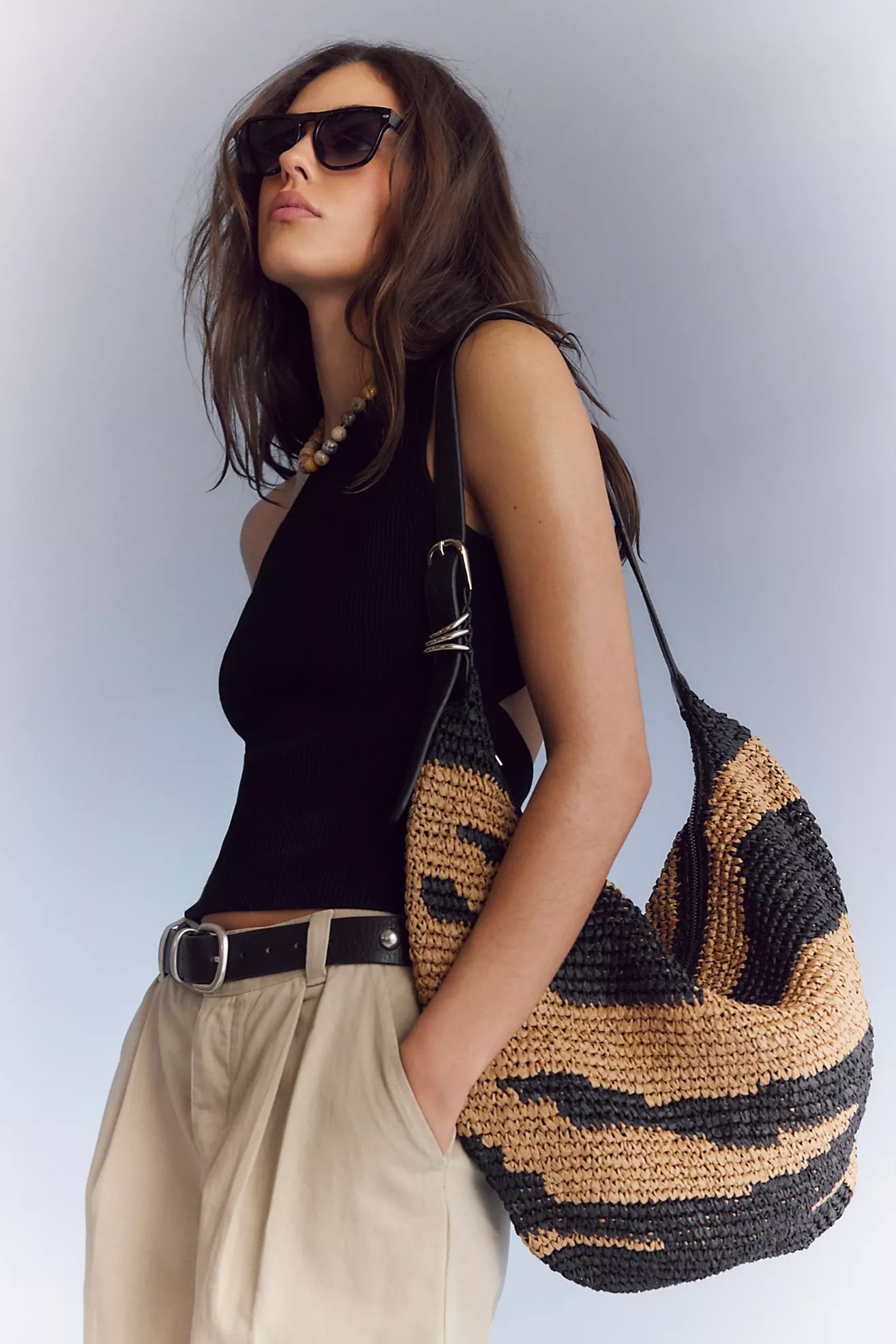 Santorini Straw Tote Bag