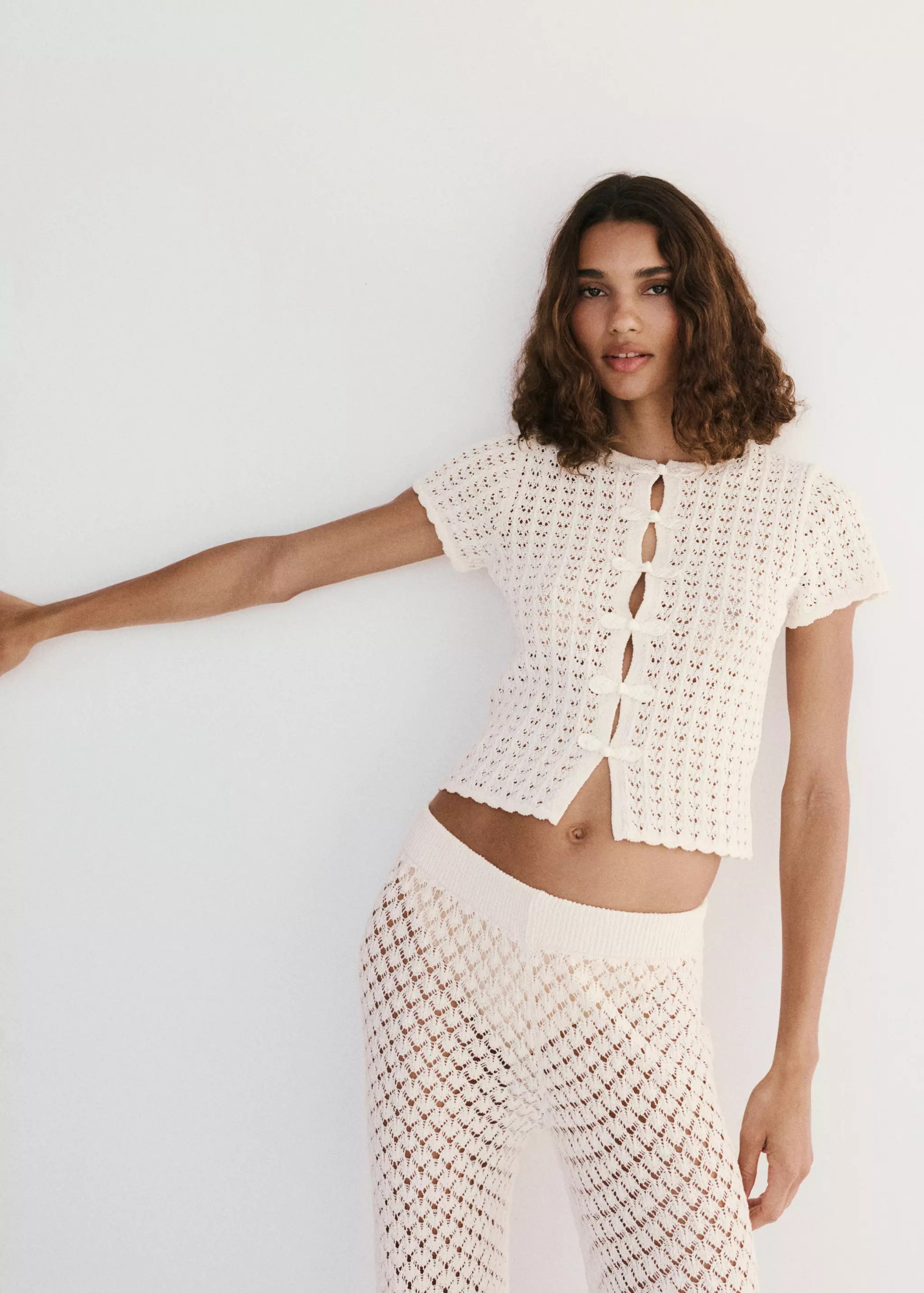 Open-Knit Cardigan With Toggles - Women | Mango Usa
