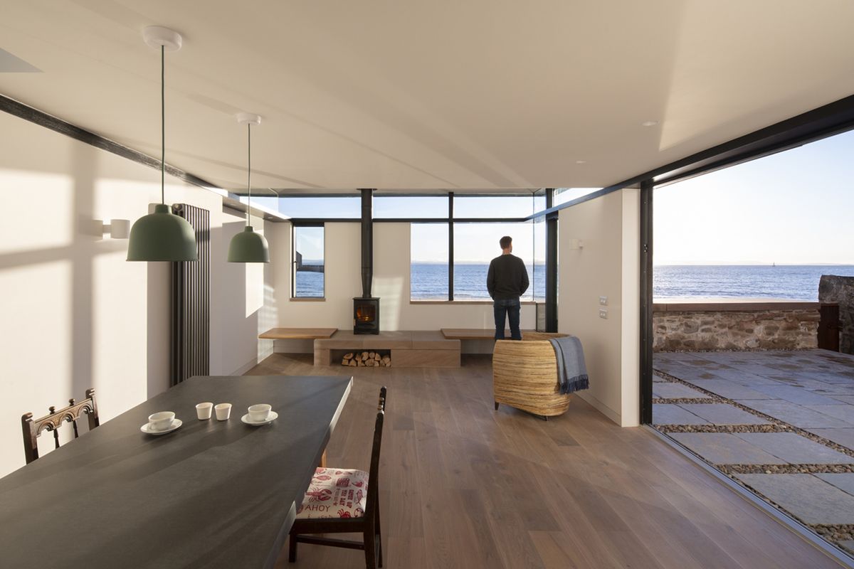 an extension to a listed coastal house