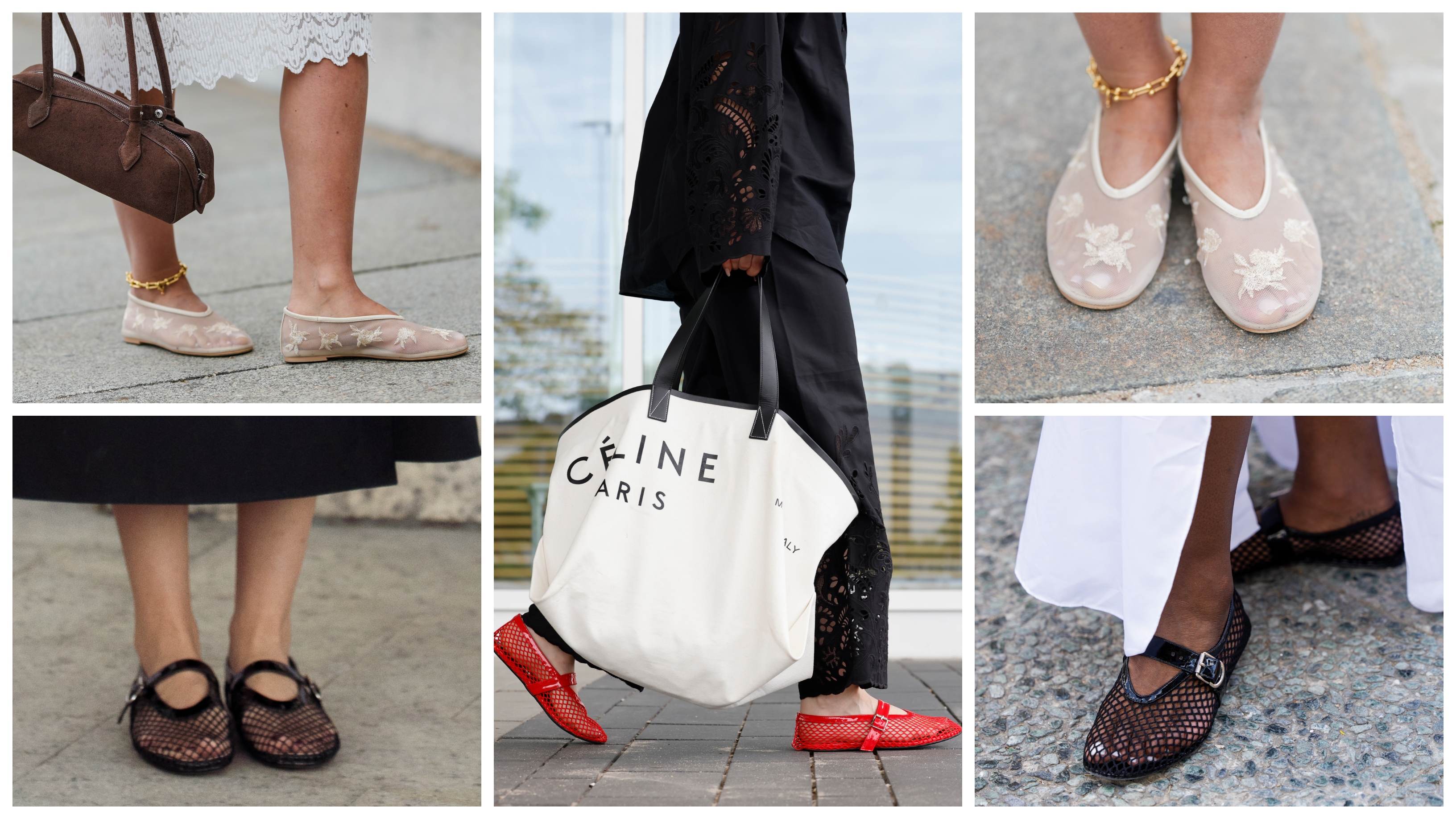 women wearing mesh falts 