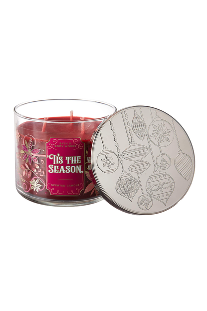 Bath and Body Works White Barn 'Tis the Season 3 Wick Candle