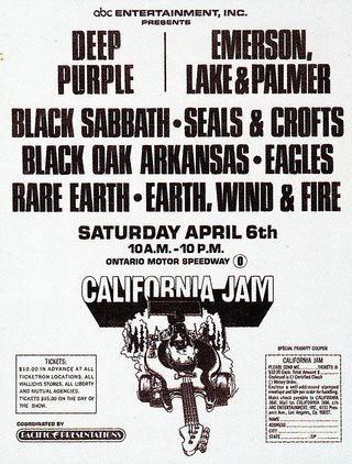 California Jam festival bill 1974