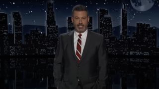 Jimmy Kimmel delivering his monologue on Jimmy Kimmel Live!