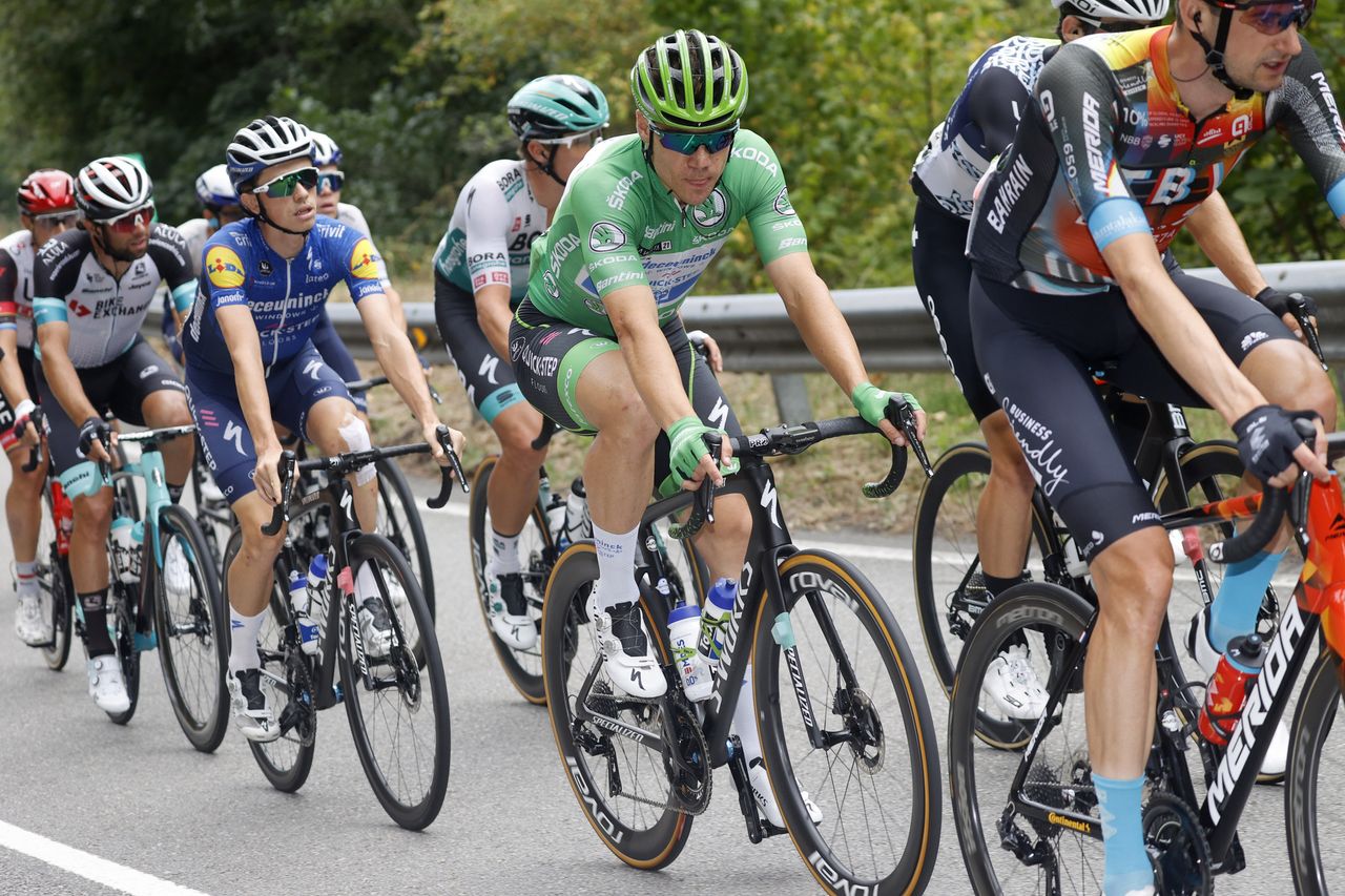 Vuelta Espana 2021 - 76th Edition - 18th stage Salas - Altu d&acirc;El Gamoniteiru 162,6 km - 02/09/2021 - Fabio Jakobsen (NED - Deceuninck - Quick-Step) - photo Luis Angel Gomez/BettiniPhoto&Acirc;&copy;2021
