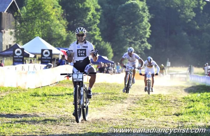 Daniel Federspiel (&Ouml;tztal Scott Racing Team) wins the men's eliminator at the Val di Sole World Cup