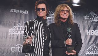 Hughes and David Coverdale being inducted into The Rock And Roll Hall Of Fame in 2016.