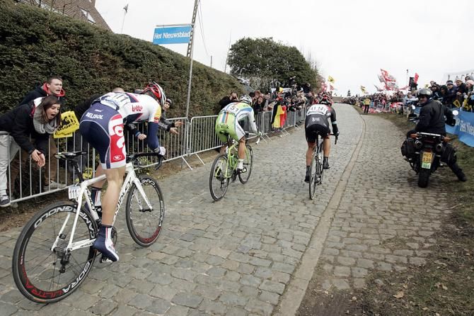 Fabian Cancellara puts in his move on the Paterberg