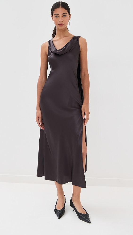 Acne Studios Silk Satin Tunic Dress